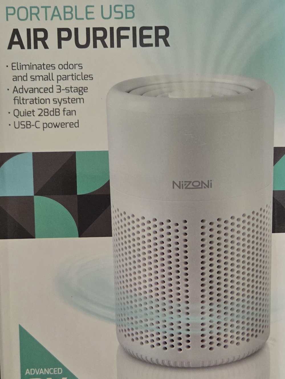 Portable USB Air Purifier — White NWOT